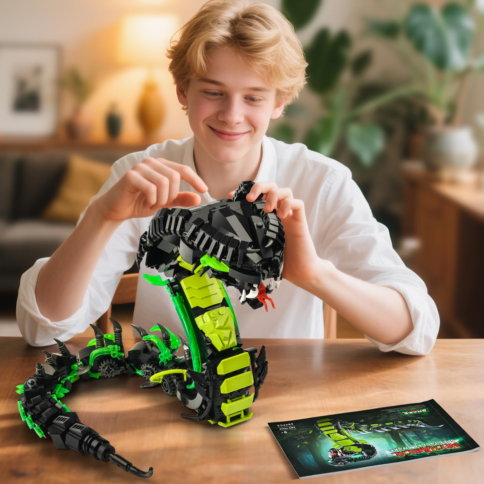 Amazon.com: Mechanical Snake Building Sets, Creative Snake Animal